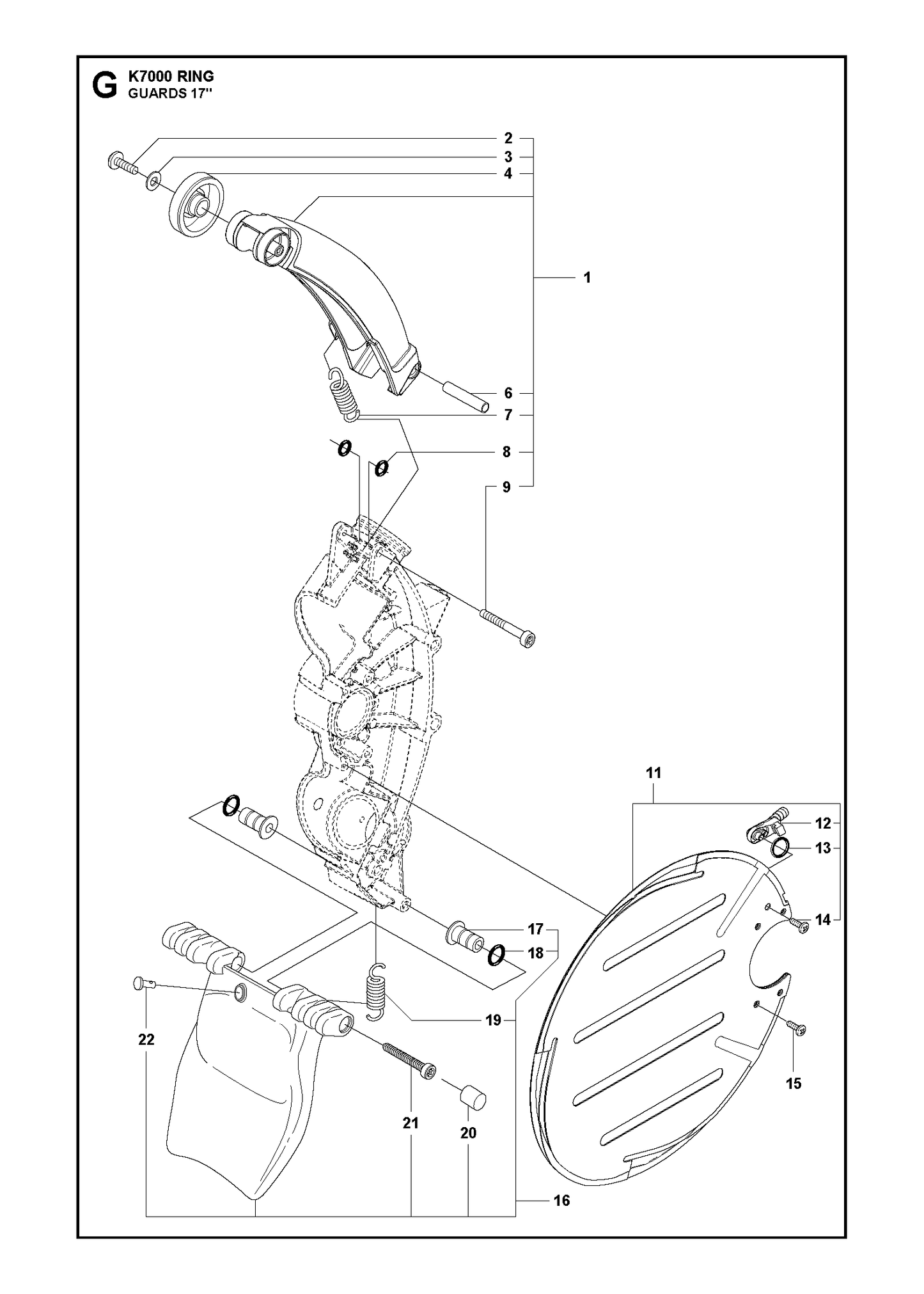Husqvarna 506246908 onderdelentekening - positie 1