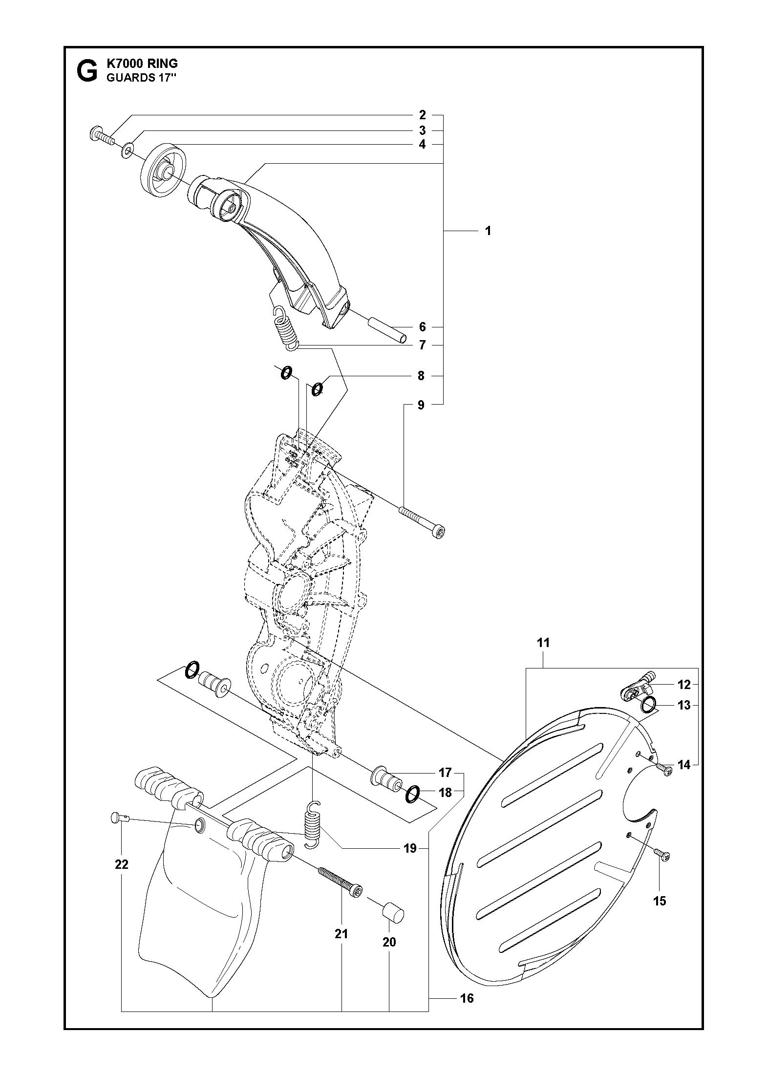 Husqvarna 506246908 onderdelentekening - positie 1