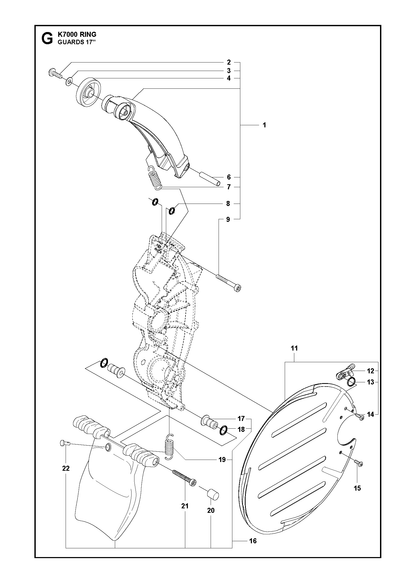 Husqvarna 506246908 onderdelentekening - positie 1