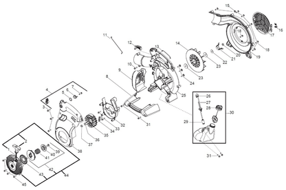 Husqvarna 530016386 onderdelentekening - positie 45