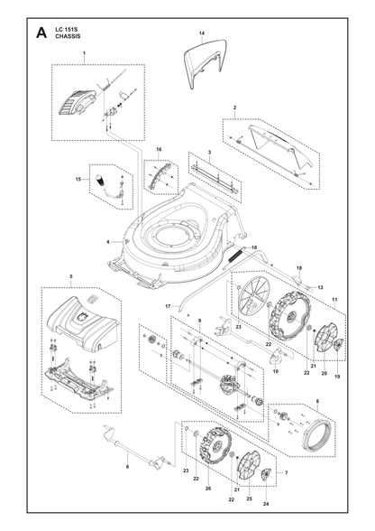 Husqvarna 599138801 onderdelentekening - positie 17