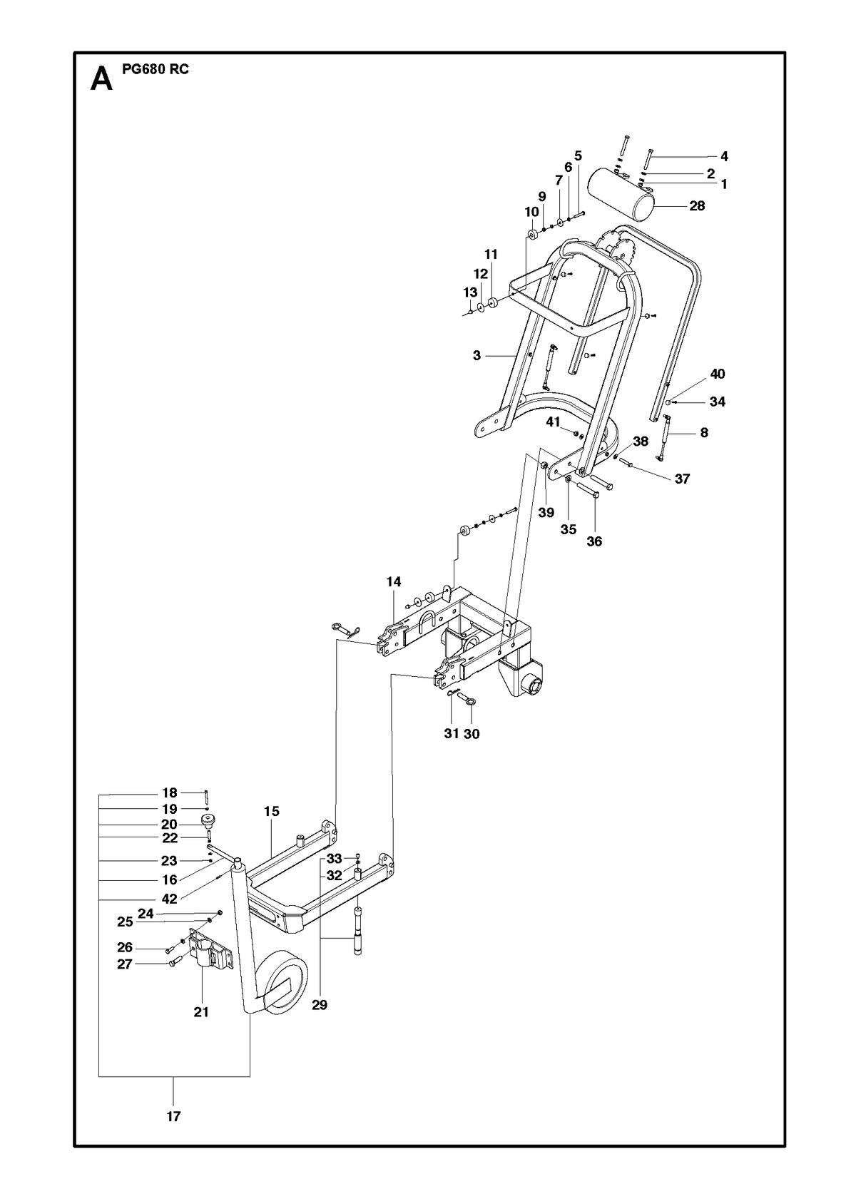 Husqvarna 588272201 onderdelentekening - positie 14