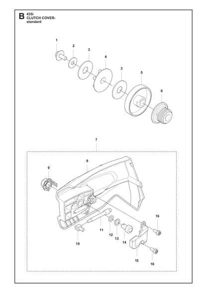 Husqvarna 505214501 onderdelentekening - positie 15