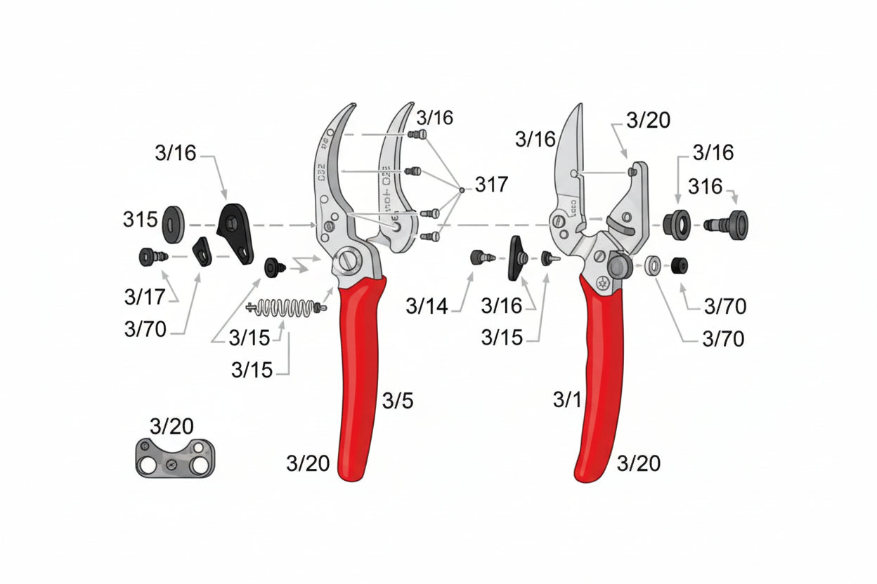 Felco 2 Snoeischaar met Gratis Reservemes-keizers.nu