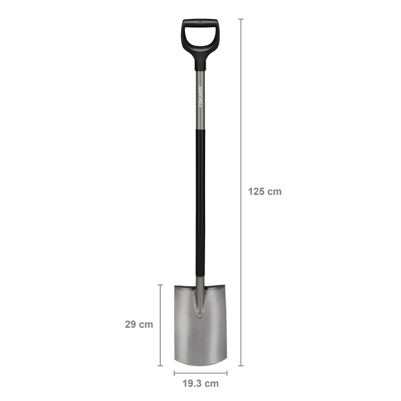 Fiskars Tuinspade Ergonomic Rond - met 125 cm steel