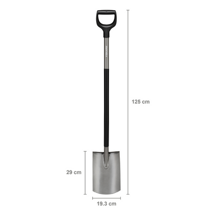 Fiskars Tuinspade Ergonomic Rond - met 125 cm steel