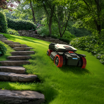 Kress KR285E EyePilot 4×4 RTKⁿ robotmaaier (5000 m²) met ZeroTrim-keizers.nu