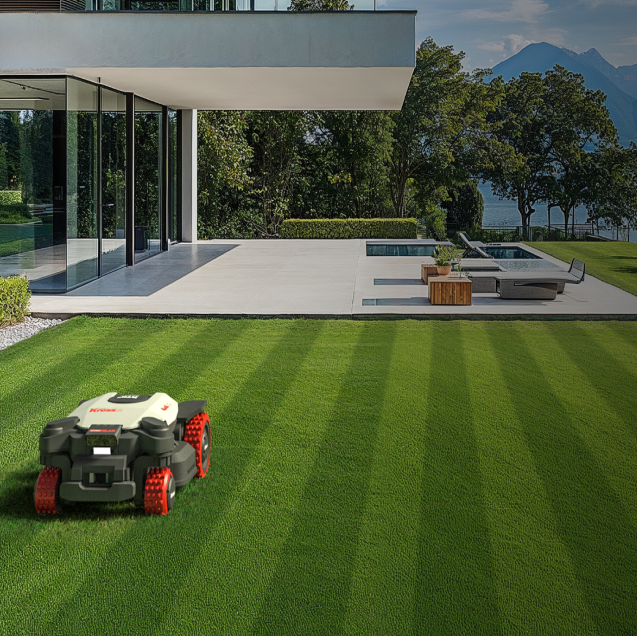 Kress KR285E EyePilot 4×4 RTKⁿ robotmaaier (5000 m²) met ZeroTrim-keizers.nu