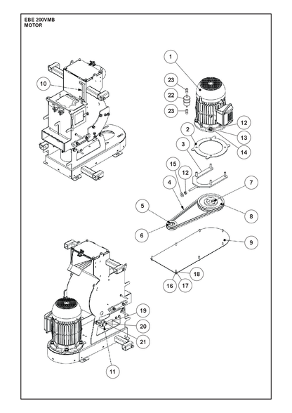 Husqvarna 534634001 onderdelentekening - positie 23