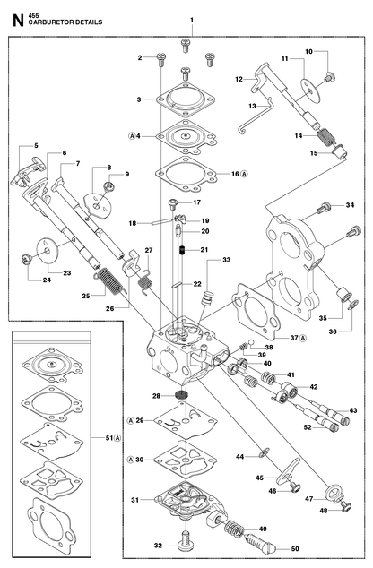 Husqvarna 503564201 onderdelentekening - positie 49