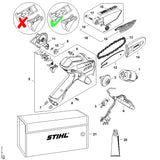 STIHL GA010074600 Set handgreephuizen met bedieningselemen positie 5 technische tekening