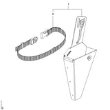 STIHL GA044913400 Beenriem positie 2 technische tekening