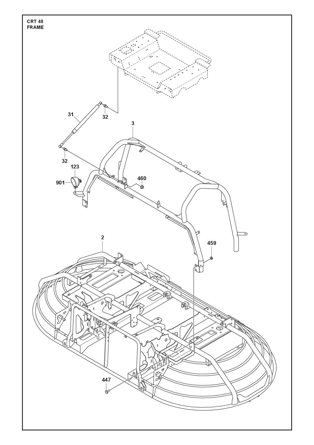 Husqvarna 599019201 onderdelentekening - positie 2