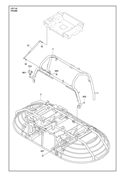 Husqvarna 599019201 onderdelentekening - positie 2