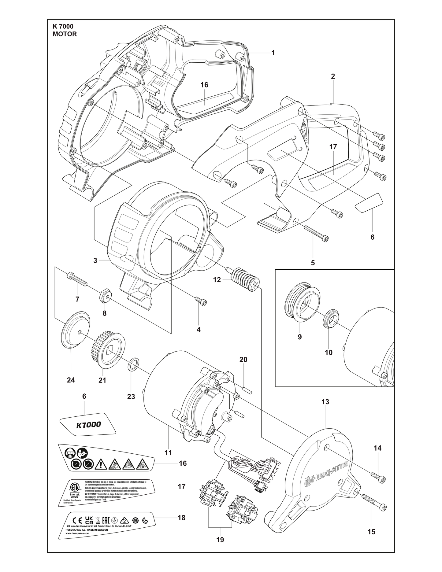 Husqvarna 503230104 onderdelentekening - positie 23