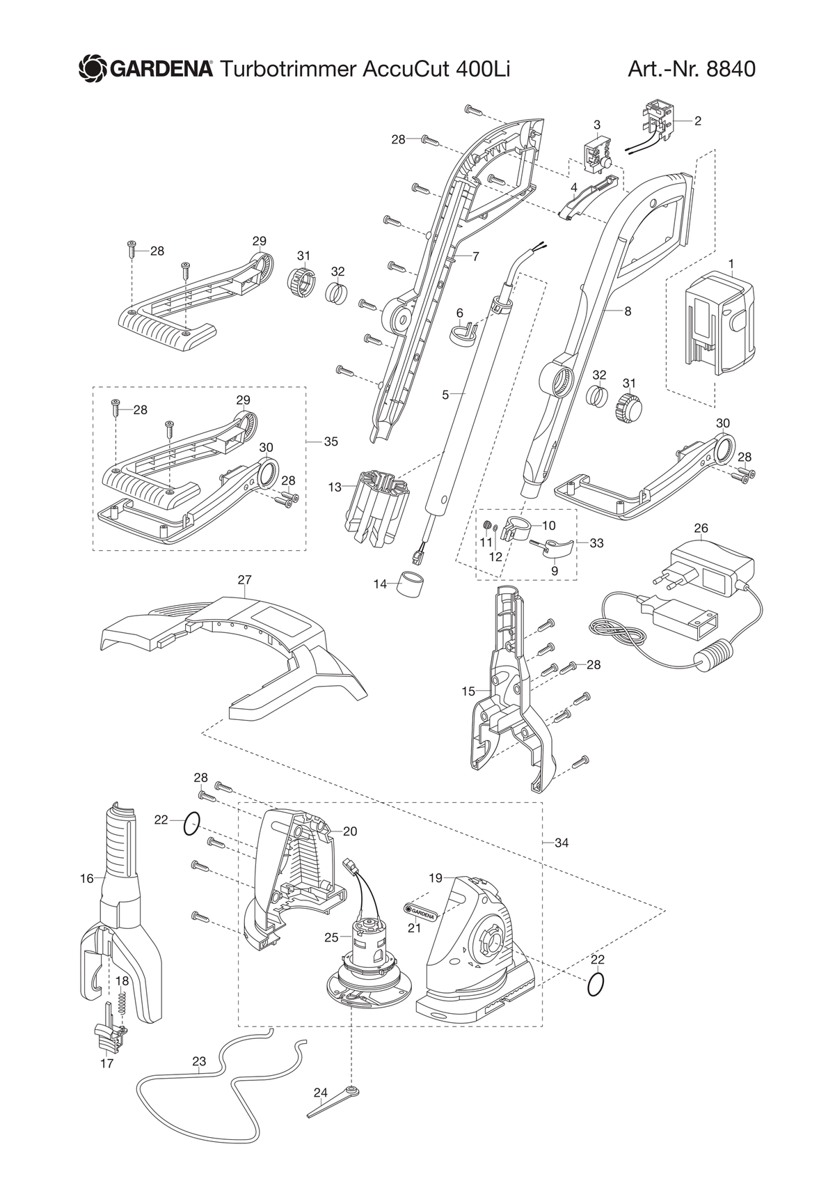 Husqvarna 524432801 onderdelentekening - positie 2