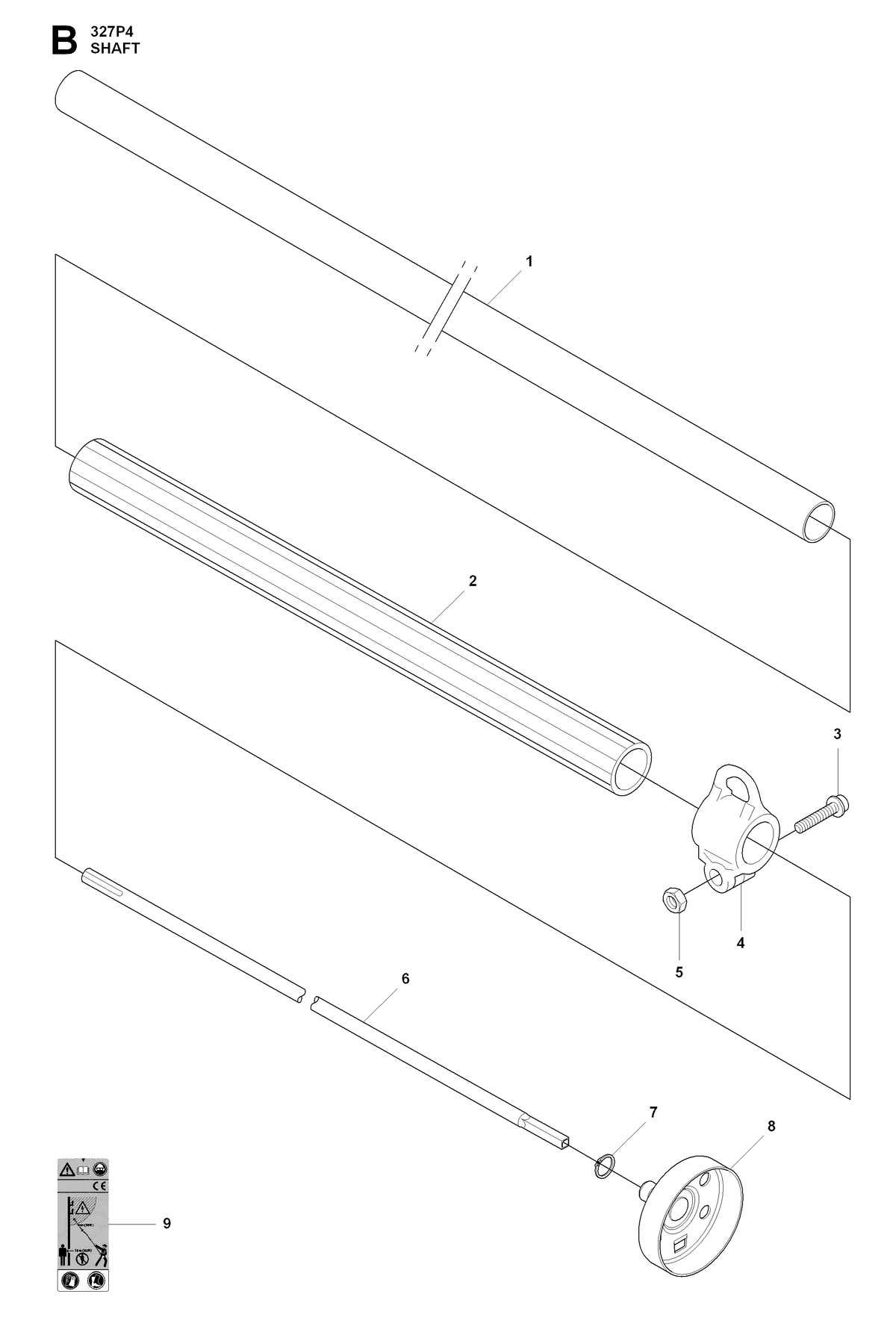 Husqvarna 537085501 onderdelentekening - positie 2