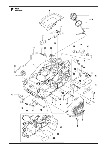 Husqvarna 501899401 onderdelentekening - positie 21