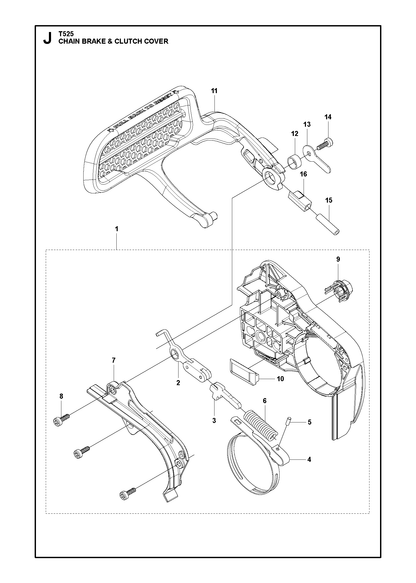 Husqvarna 587876601 onderdelentekening - positie 1