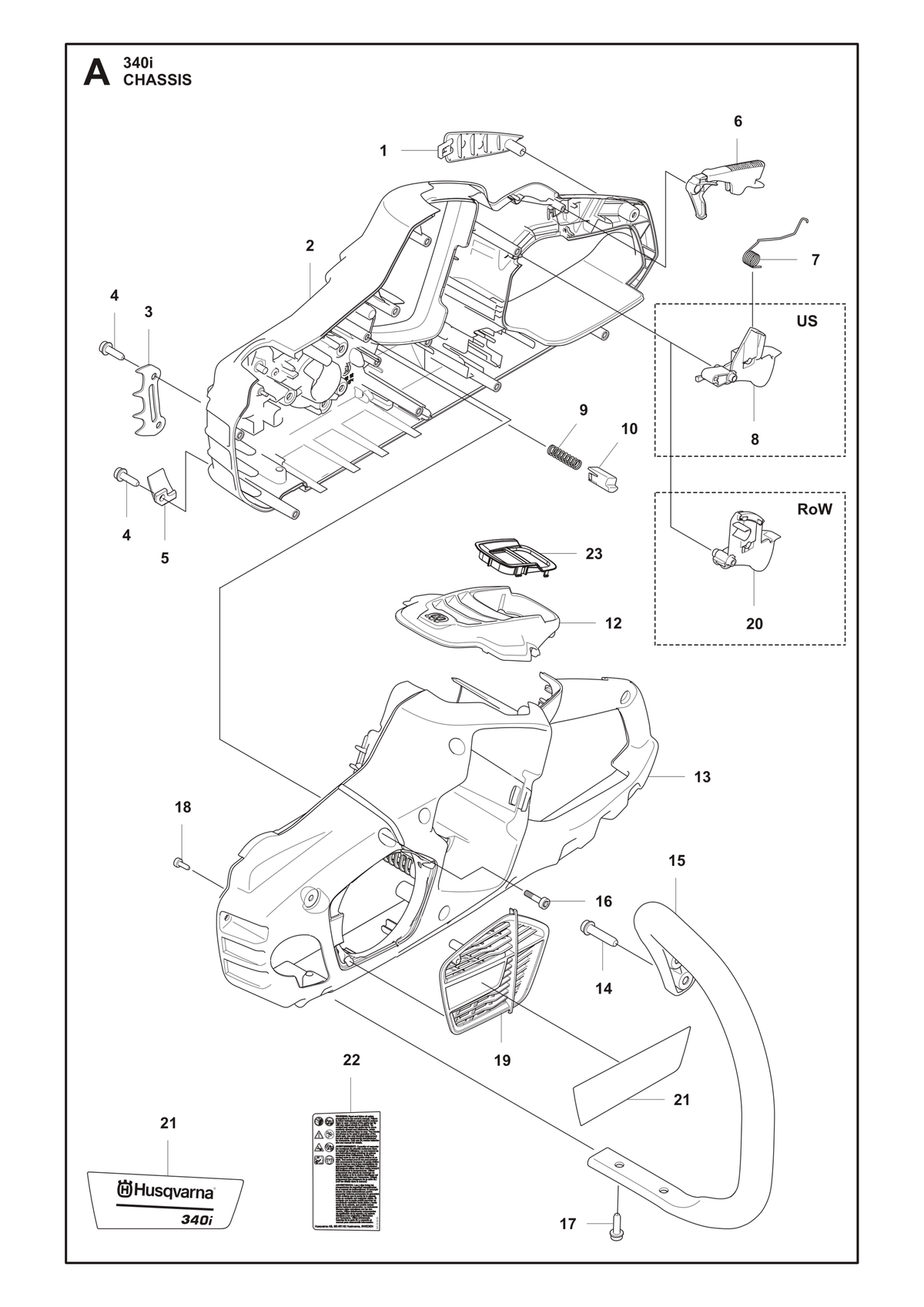 Husqvarna 596080201 onderdelentekening - positie 8