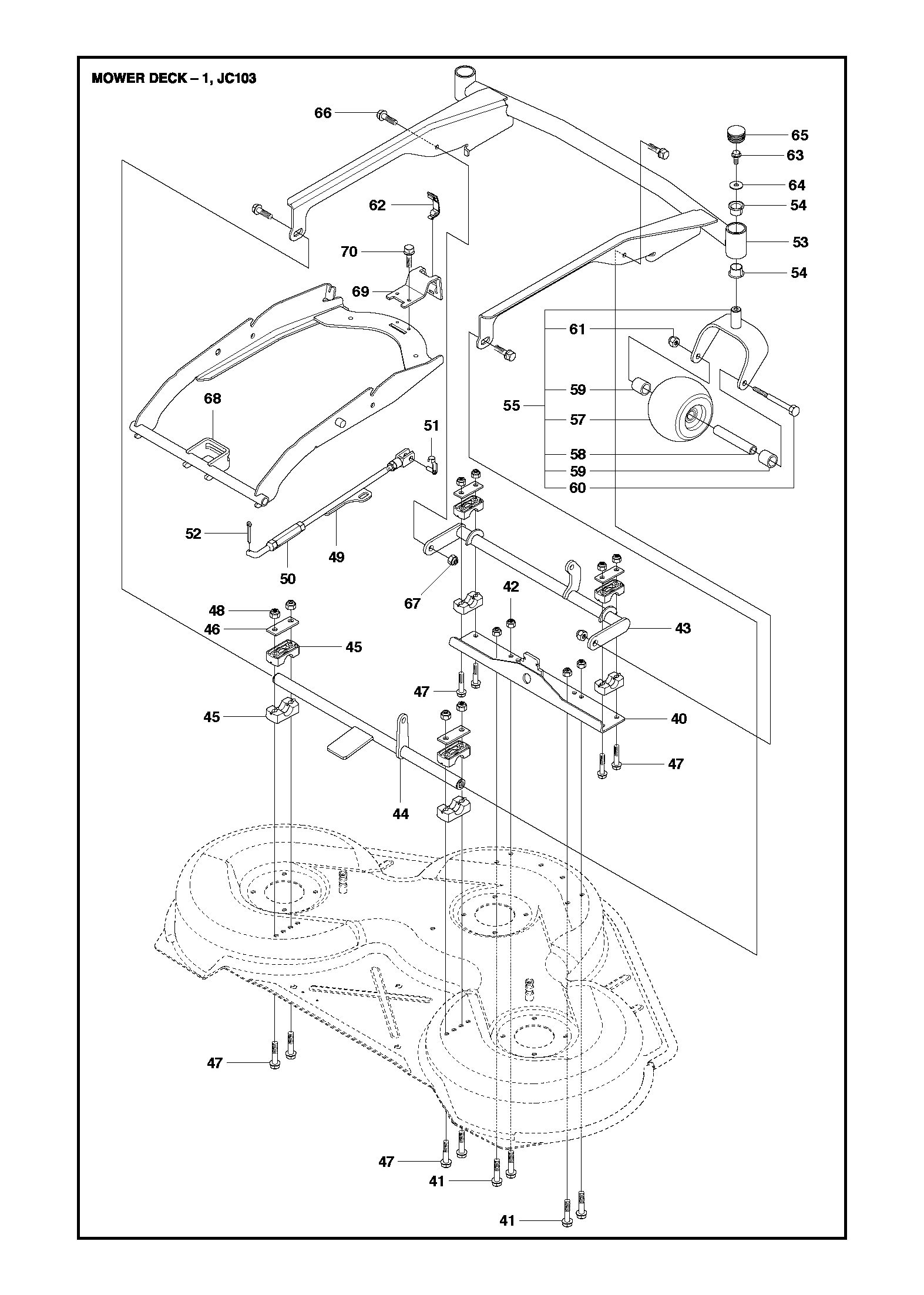 Husqvarna 502641806 onderdelentekening - positie 43