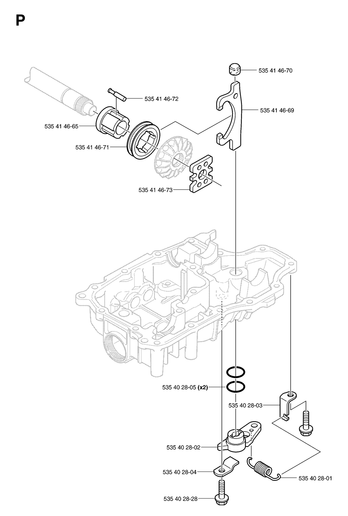 Husqvarna 535414672 onderdelentekening - positie 12