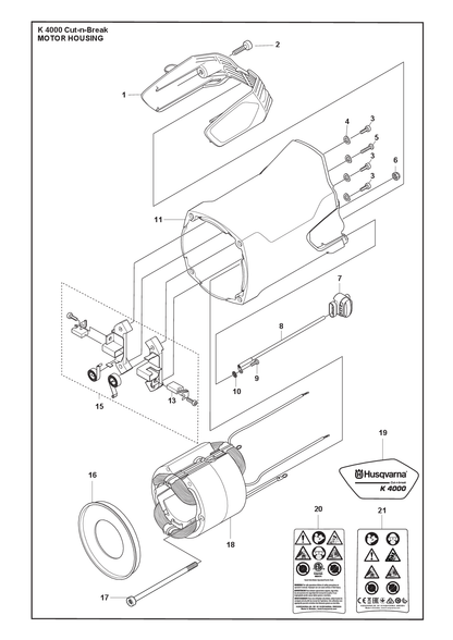 Husqvarna 582339402 onderdelentekening - positie 1