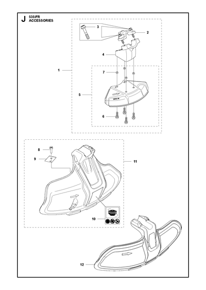 Husqvarna 501320403 onderdelentekening - positie 1