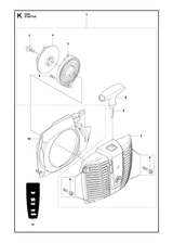 Husqvarna 575527901 onderdelentekening - positie 1