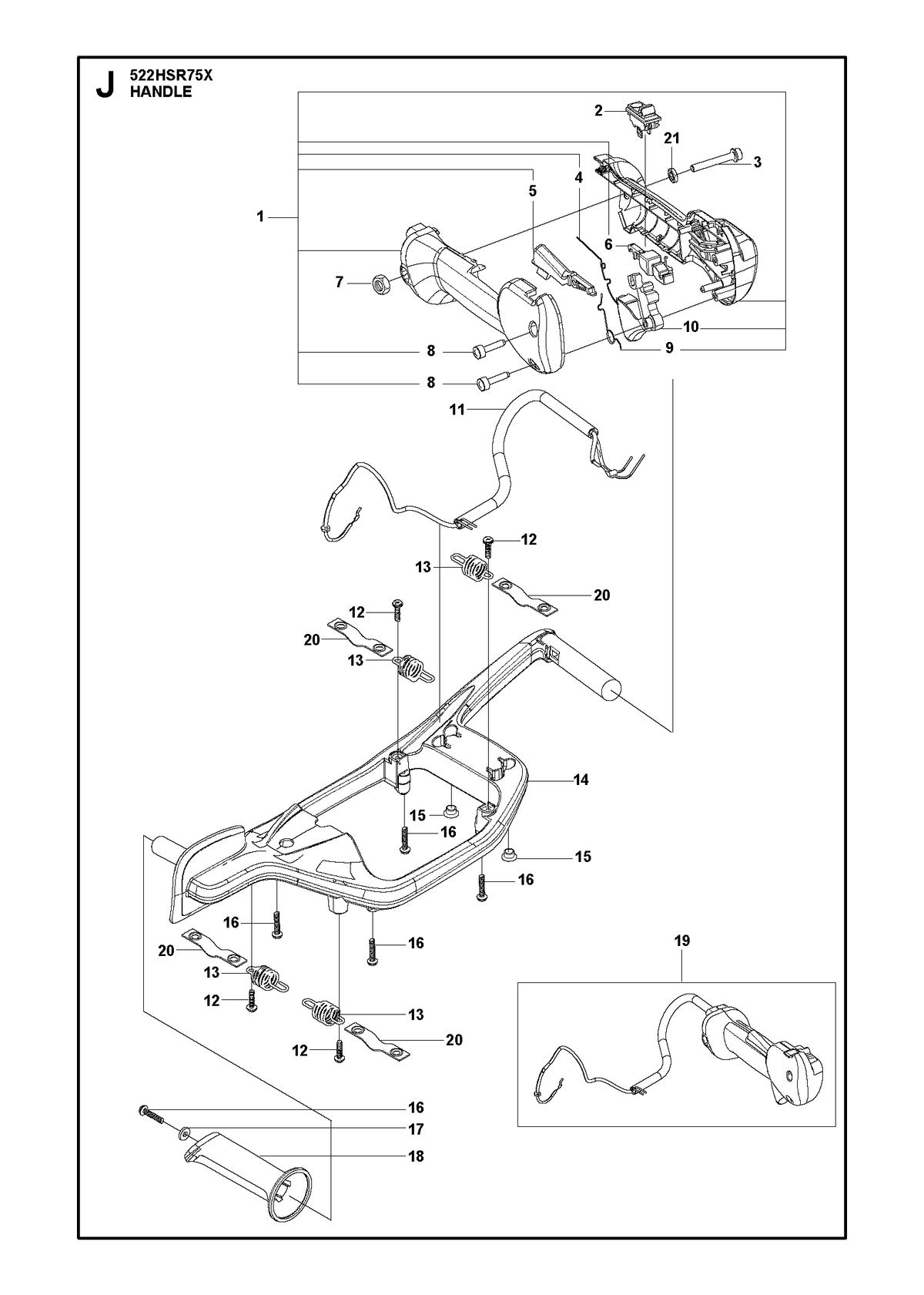 Husqvarna 599484101 onderdelentekening - positie 20
