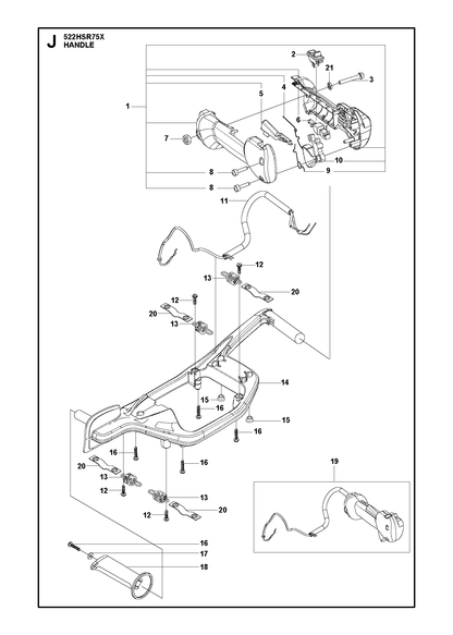 Husqvarna 599484101 onderdelentekening - positie 20