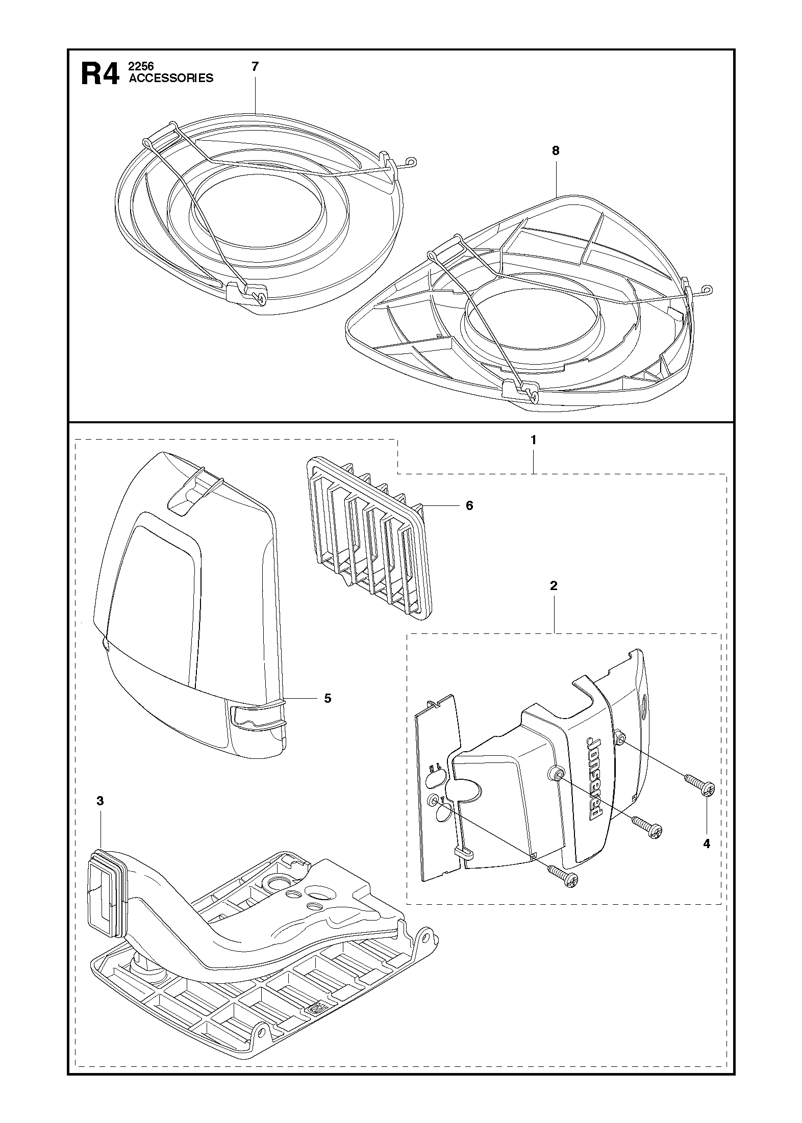 Husqvarna 502435802 onderdelentekening - positie 1