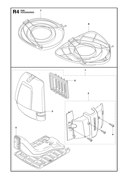 Husqvarna 502435802 onderdelentekening - positie 1