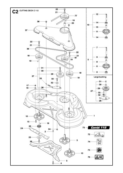 Husqvarna 504188110 onderdelentekening - positie 24