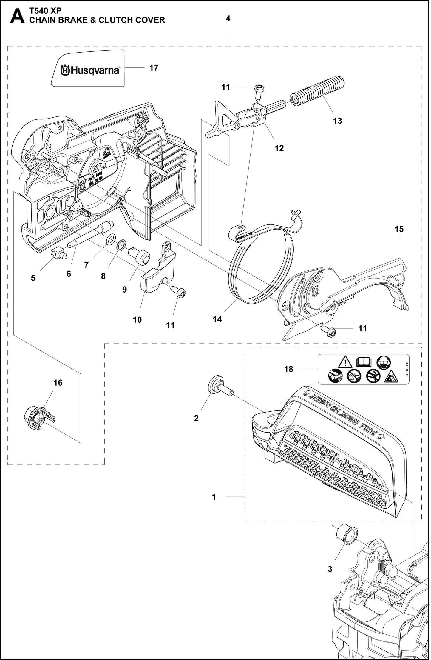 Husqvarna 505543102 onderdelentekening - positie 4