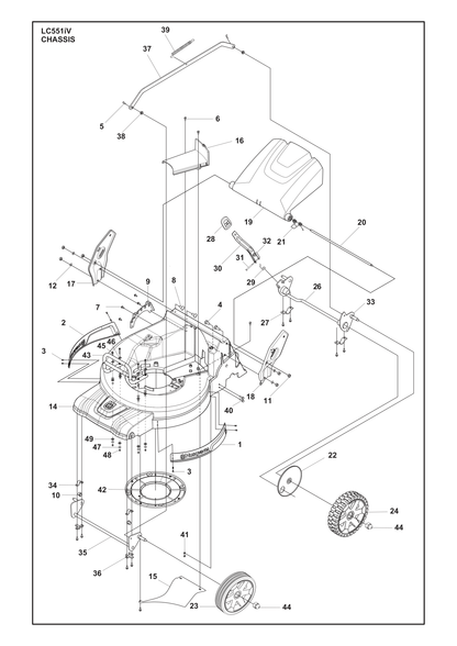 Husqvarna 506559701 onderdelentekening - positie 49