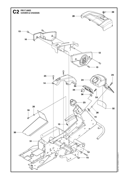 Husqvarna 502298305 onderdelentekening - positie 31