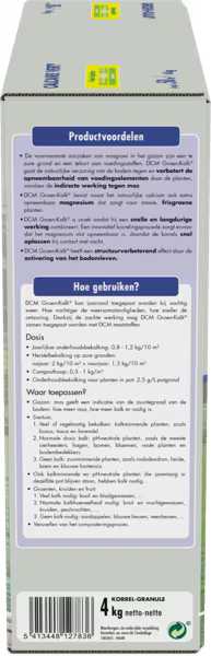 DCM Groen-Kalk Gekorrelde magnesiumkalk - 4 KG-keizers.nu