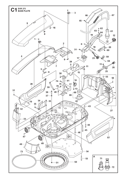 Husqvarna 505349001 onderdelentekening - positie 48
