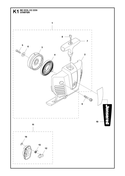 Husqvarna 503997701 onderdelentekening - positie 7
