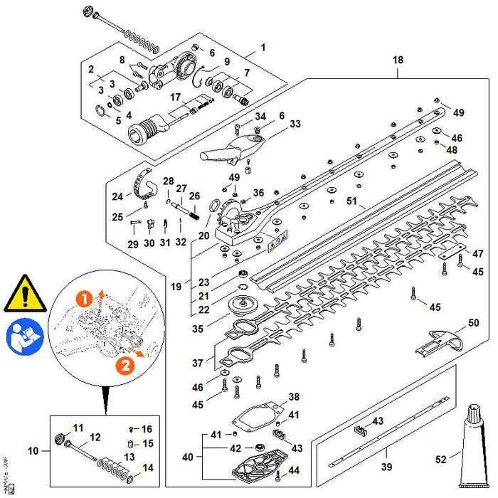 STIHL 4243-007-1300 Set bevestigingsonderdelen positie 10 technische tekening