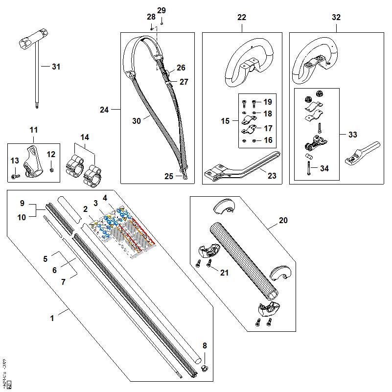 STIHL HA047107100 Steel positie 1 technische tekening