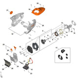 STIHL HA049671502 Typeplaatje positie 21 technische tekening
