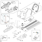 STIHL HA089671511 Typeplaatje HSA 40 positie 5 technische tekening