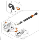 STIHL HA104307100 Bedieningspaneel positie 1 technische tekening