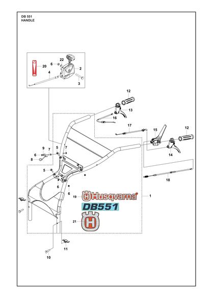 Husqvarna 501963601 onderdelentekening - positie 10