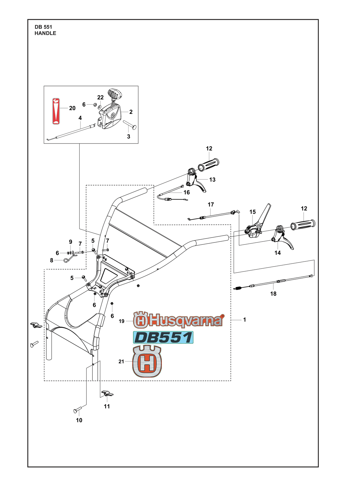 Husqvarna 590474801 onderdelentekening - positie 15