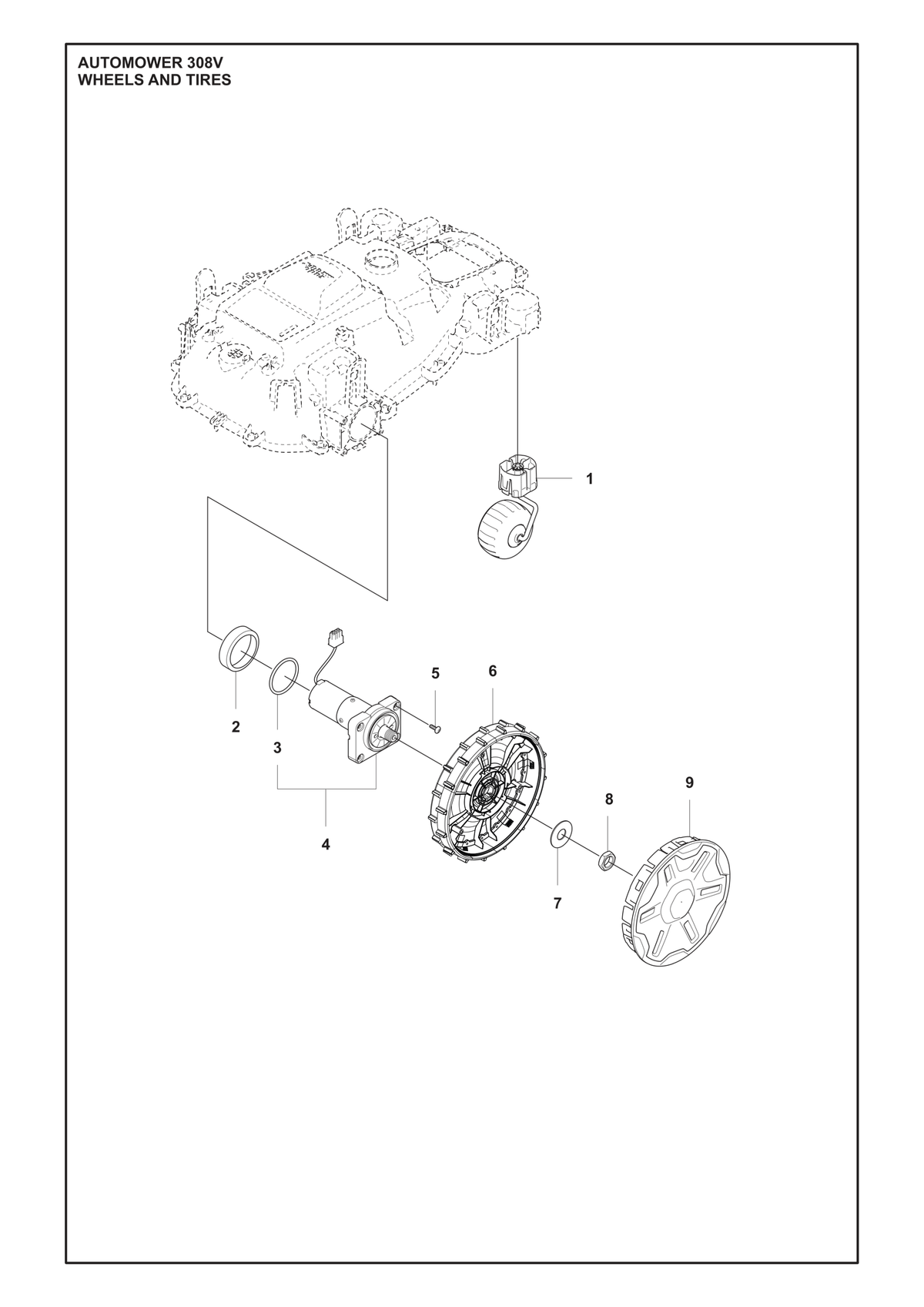 Husqvarna 547412801 onderdelentekening - positie 1