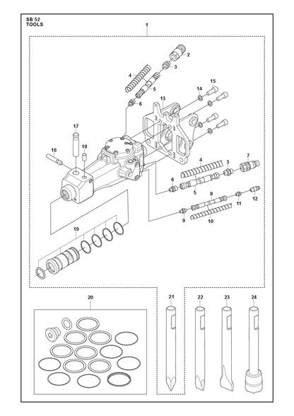 Husqvarna 590152504 onderdelentekening - positie 24