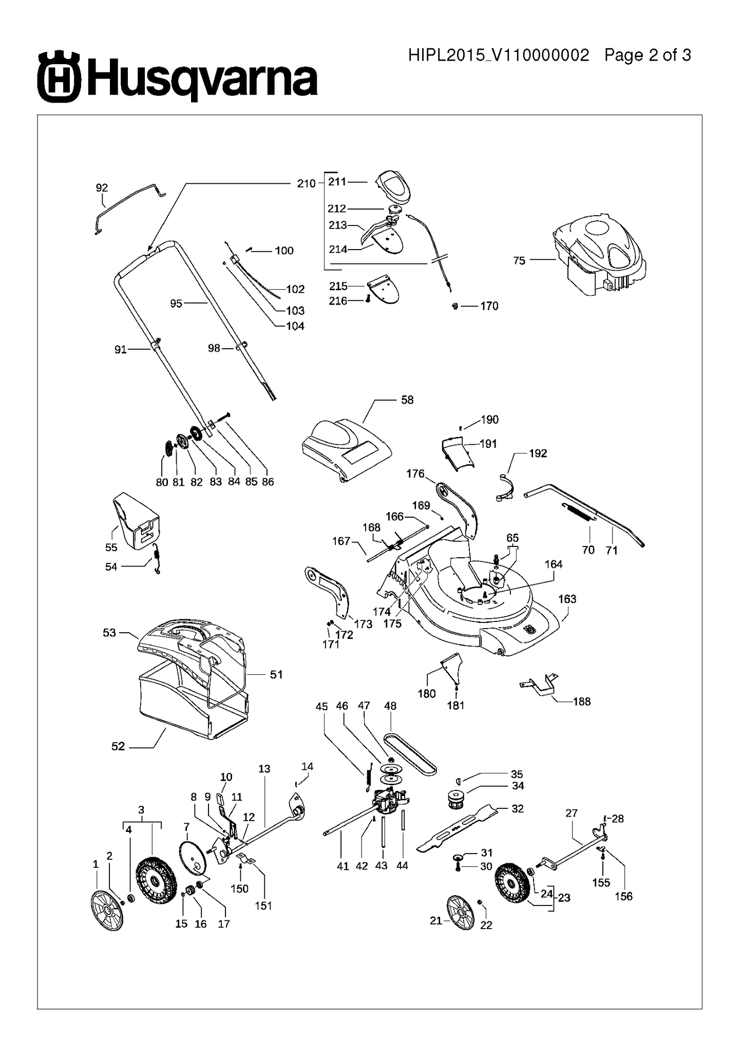 Husqvarna 504113310 onderdelentekening - positie 32